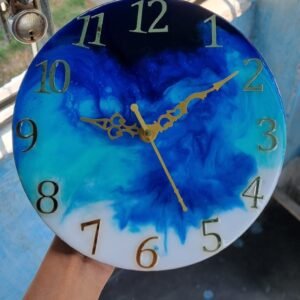 Elegant 8"Resin Wall Clock - Unique Home Decor Timepiece