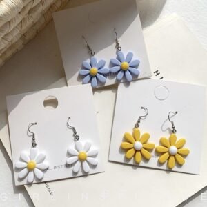Daisy Clay earrings combo pack of 3 | Floral casual earrings