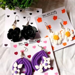 Trending aesthetic clay earrings combo pack of 3