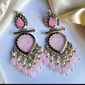 Stylish gold plated danglers earrings