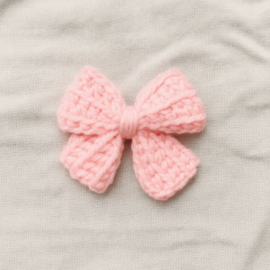 crochet bow keychain