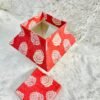 Handmade Decorative Storage Box with Lid – Red Block Print | Gift Box for Jewelry, Stationery, Keepsakes & Festive Packaging