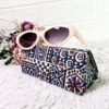 multicolor hand block printed sunglasses cover