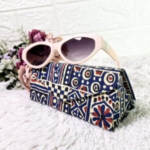 multicolor hand block printed sunglasses cover