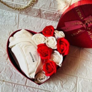 Heart Box T-Shirt and Rose Gift Combo - Perfect Romantic Gesture