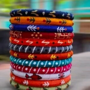 Fabric Bangles Combo pack | Handmade fabric clay bangles