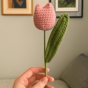 Handmade Crocheted Tulip Flower