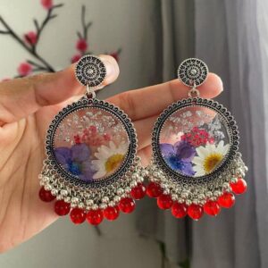 Personalized Resin Jhumka Earrings