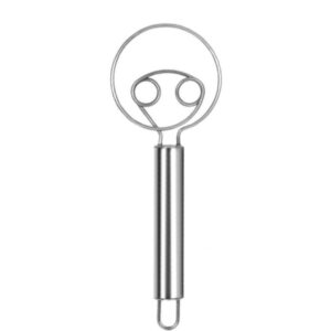 Stainless Steel Danish Dough Whisk for Bread, Pizza & Cake Mixing