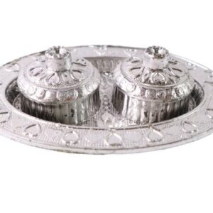 Elegant Oval Puja Thali – Ideal for Aarti, Rituals & Festivals