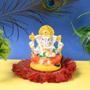 Lord Ganesh Idol for Home & Office – Auspicious Murti for Pooja & Decor Divine Ganesh Idol – Ideal for Mandir, Gifting & Festive Decoration